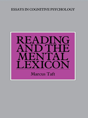 cover image of Reading and the Mental Lexicon